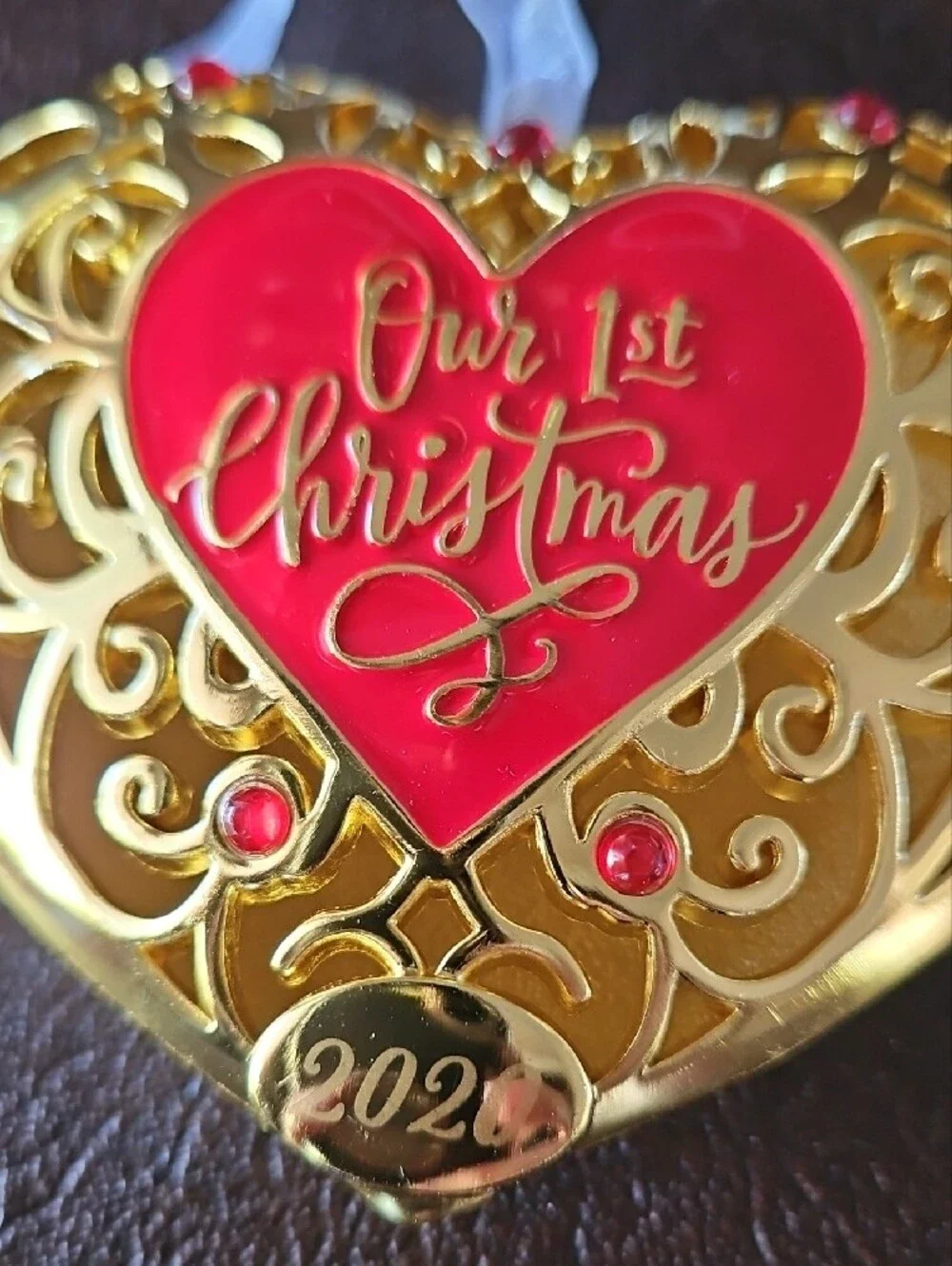 Hallmark Gold and Red Heart 